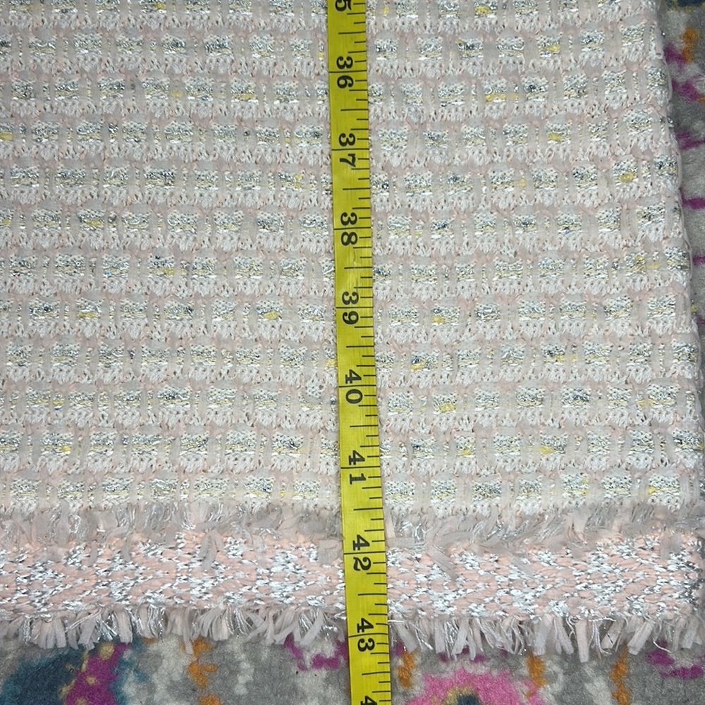 St.John Tweed Sheath Dress Pink  French Rose Combo With Silver Metallic Size 10 - Picture 15 of 16